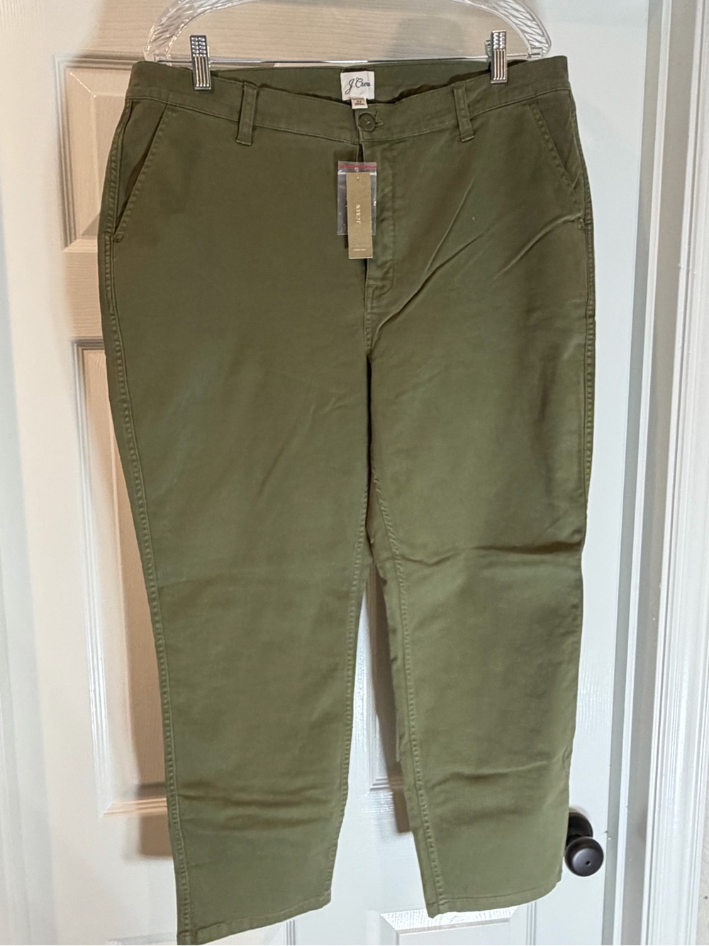 NWT J.Crew Olive Green Chino Pants - Picture 2 of 5